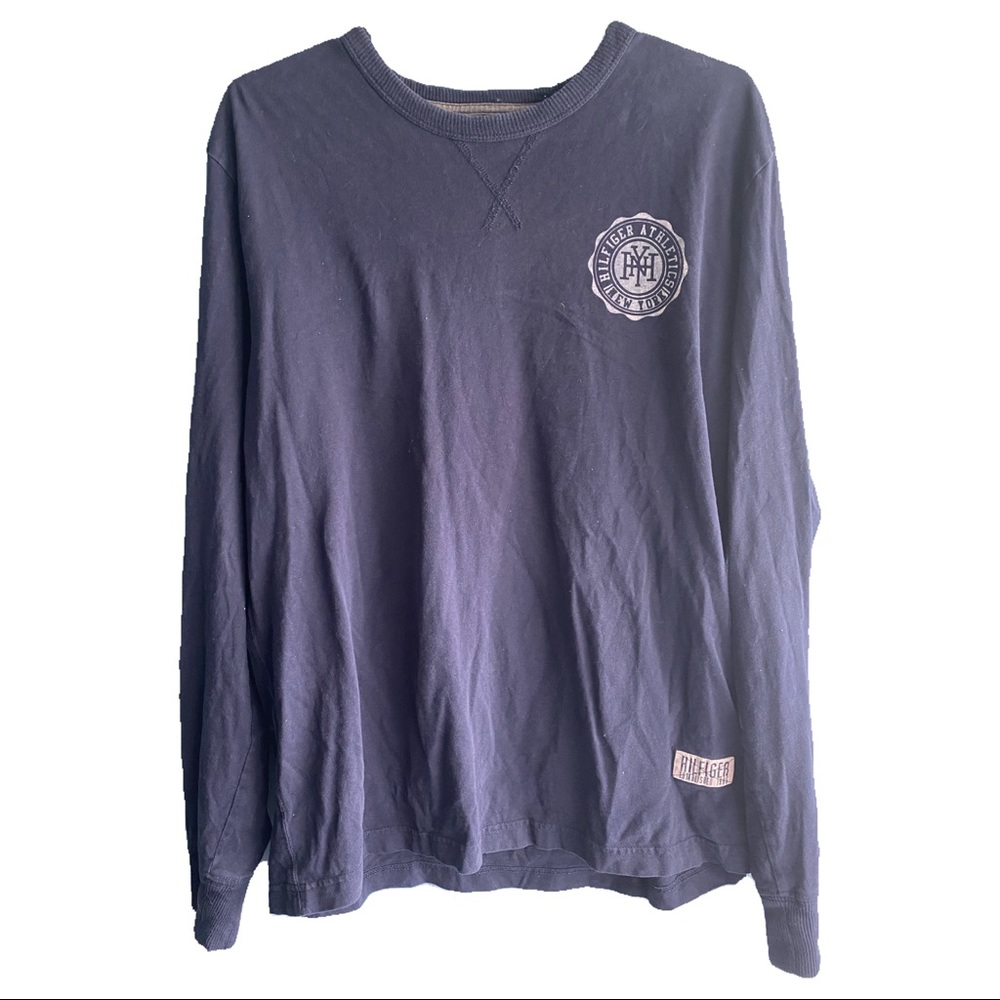 Tommy Hilfiger navy blue long sleeve shirt